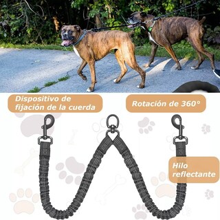 Foto 2 | Foto 2 | Correas Para Doble Perros Resistencia Fuerte Rotación 360 ° Eo Safe Imports Esi-17256 Negro