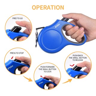 Foto 4 | Foto 4 | Correa Retráctil Para Perros Fida De 16 Pies Para Perros Pequeños De Hasta 12 Kg, Azul - Venta Internacional.