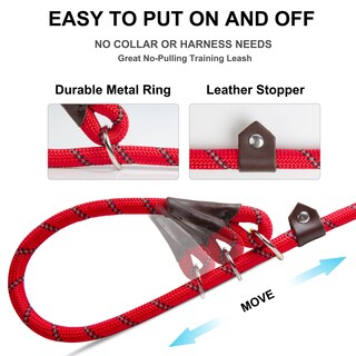 Foto 3 | Foto 3 | Slip Lead Fida Durable, 6 Pies X 3/8 Pulgadas, Para Perros Pequeños, Nailon Rojo - Venta Internacional.