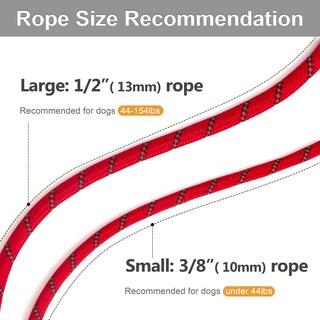 Foto 5 | Foto 5 | Slip Lead Fida Durable, 6 Pies X 3/8 Pulgadas, Para Perros Pequeños, Nailon Rojo - Venta Internacional.