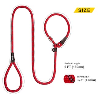 Foto 5 | Foto 5 | Slip Lead Fida Durable De 1,8 M X 1,3 Cm Para Perros Grandes Y Medianos, Color Rojo - Venta Internacional.