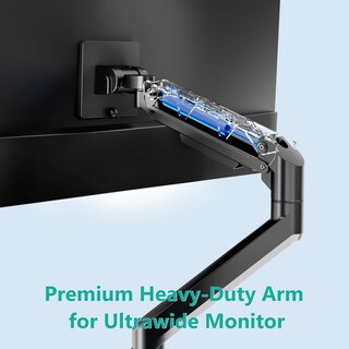 Foto 5 | Foto 5 | Brazo para Monitor Wali Gsm001xl-p con Resorte de Gas 49 \" 20 kg Negro - Venta Internacional