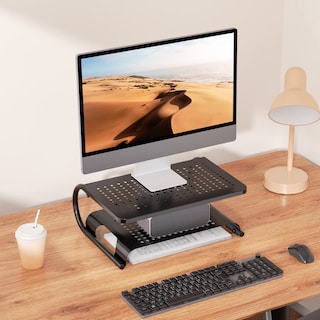 Foto 5 | Foto 5 | Soporte para Monitor Wali STT001B Metal Ventilado 2 Niveles Negro - Venta Internacional