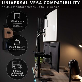 Foto 3 | Foto 3 | Soporte De Escritorio Triple Para Monitor Lcd Vivo Stand-v003t - Venta Internacional.