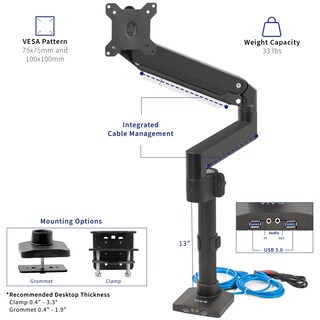 Foto 4 | Foto 4 | Brazo De Monitor Vivo Stand-v101gtu Para Monitor Ultrawide De 49 Pulgadas Y 15 Kg - Venta Internacional.