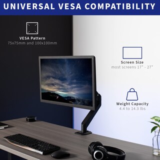 Foto 3 | Foto 3 | Soporte de Escritorio Vivo Articulado Individual para Monitores De 17 A 27 Pulgadas - Venta Internacional