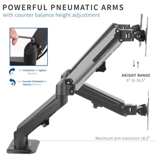 Foto 4 | Foto 4 | Soporte de Escritorio Vivo Articulado para Monitor Dual De 17 A 27 Pulgadas Negro - Venta Internacional
