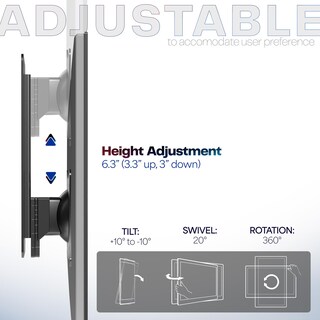 Foto 5 | Foto 5 | Soporte de Pared para Monitor Vivo Mount-vw01a Altura Ajustable de 17 a 32 Pulgadas - Venta Internacional