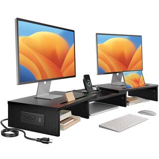 Foto 1 | Foto 1 | Soporte para Monitor Huanuo Negro Dual con Puertos USB Ajustables - Venta Internacional