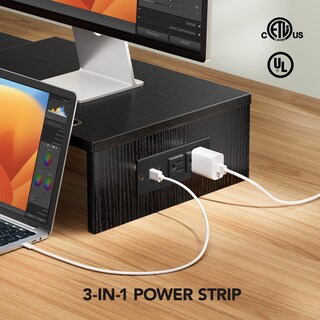 Foto 2 | Foto 2 | Soporte para Monitor Huanuo Negro Dual con Puertos USB Ajustables - Venta Internacional