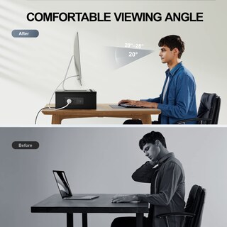 Foto 5 | Foto 5 | Soporte para Monitor Huanuo Negro Dual con Puertos USB Ajustables - Venta Internacional