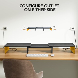 Foto 7 | Foto 7 | Soporte para Monitor Huanuo Negro Dual con Puertos USB Ajustables - Venta Internacional