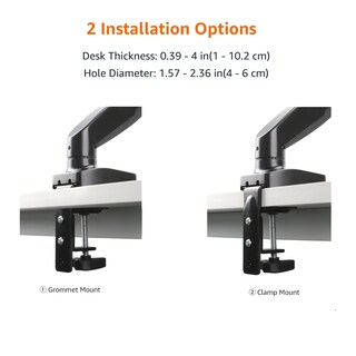 Foto 5 | Foto 5 | Soporte De Brazo Para Monitor De Ordenador Dual Amazon Basics Gas Spring - Venta Internacional.