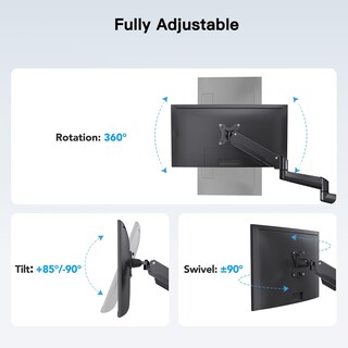Foto 4 | Foto 4 | Soporte de Triple Monitor Huanuo para Pantallas de 17 a 32 Pulgadas con Resortes de Gas - Venta Internacional