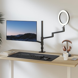 Foto 6 | Foto 6 | Soporte De Escritorio Para Portátil Wali Con 10 Luces Led Anulares Para 17 A 32 Pulgadas - Venta Internacional.