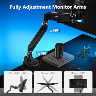 Foto 4 | Foto 4 | Brazo De Monitor Wali Gsmu001xl-p Para Pantallas Ultraanchas De 24 A 57 Pulgadas - Venta Internacional.