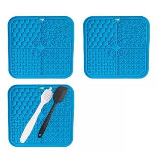 Foto 1 | Foto 1 | 3pz Tapete Almohadilla Para Para Perroscalmante Y Cepillar Eo Safe Imports Esi-18550 Azul