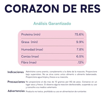 Foto 4 | Foto 4 | Thepetsclub Premio 100% Natural Para Perro Corazón Res 90gr Deshidratado Pack 12pz