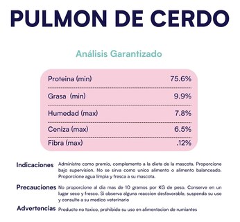 Foto 4 | Foto 4 | Thepetsclub Premio 100% Natural Pulmón De Cerdo 80gr Deshidratado Pack 12pz