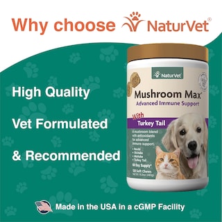 Foto 4 | Foto 4 | Suplemento Para Perros Naturvet Mushroom Max Immune Support 120 Unidades - Venta Internacional.