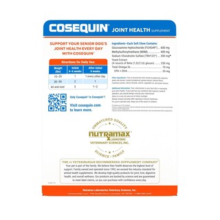 Foto 2 | Foto 2 | Suplemento Para La Salud De Las Articulaciones Nutramax Cosequin Senior Dogs 120 Chews - Venta Internacional.