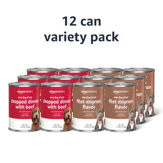Foto 2 | Foto 2 | Comida Enlatada para Perros Amazon Basics Chopped Ground Dinner 390 g Paquete de 12 - Venta Internacional