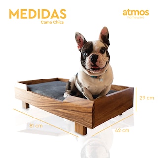 Foto 5 | Foto 5 | Cama Para Perro Fabricada En Madera Con Cojín De Espuma De Poliuretano Tamaño Chico