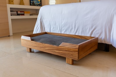 Foto 7 | Foto 7 | Cama Para Perro Fabricada En Madera Con Cojín De Espuma De Poliuretano Tamaño Chico
