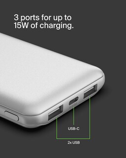 Foto 6 | Foto 6 | Cargador Portátil Belkin Boostcharge Usb-c De 10.000 Mah, Color Plateado - Venta Internacional.