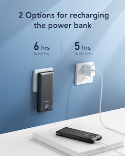 Foto 5 | Foto 5 | Cargador Portátil Veger De 10000 Mah Con Cables Integrados, Color Negro - Venta Internacional.
