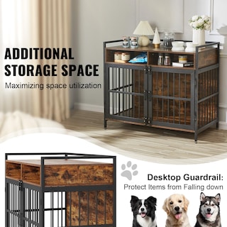 Foto 6 | Foto 6 | Mueble Tipo Jaula Para Perros Vevor Furniture Style 104 Cm, Color Marrón Rústico - Venta Internacional.