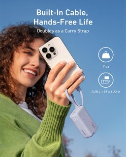 Foto 3 | Foto 3 | Power Bank Anker 3 En 1 De 5000 Mah Con Cable Lightning De 30 W - Venta Internacional.