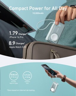 Foto 4 | Foto 4 | Batería Externa Anker Maggo De 10.000 Mah Con Cable Usb-c Para Apple Watch - Venta Internacional.