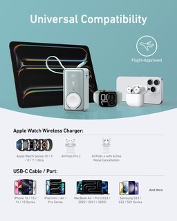 Foto 6 | Foto 6 | Batería Externa Anker Maggo De 10.000 Mah Con Cable Usb-c Para Apple Watch - Venta Internacional.