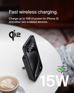 Foto 2 | Foto 2 | Batería Externa Inalámbrica Belkin Boostcharge Pro De 8000 Mah, Color Negro - Venta Internacional.