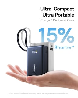 Foto 2 | Foto 2 | Banco De Energía Baseus Picogo De 10000 Mah, 45 W, 3 Salidas Con Cable Usb-c - Venta Internacional.
