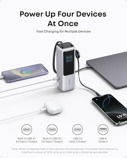 Foto 5 | Foto 5 | Portátil Power Bank Anker De 25 000 Mah Con Tres Puertos Usb-c De 100 W - Venta Internacional.