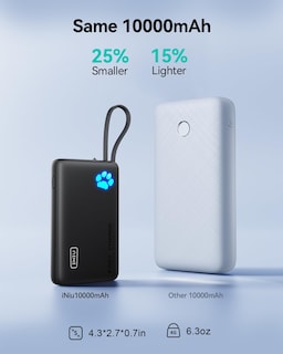 Foto 5 | Foto 5 | Cargador Portátil Power Bank Iniu De 10000 Mah Con Usb-c De 20 W, Rojo - Venta Internacional.