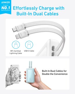 Foto 3 | Foto 3 | Batería Externa Anker Zolo De 10 000 Mah Y 30 W Con Cable Usb C Y Lightning - Venta Internacional.