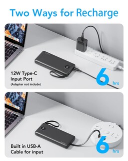 Foto 7 | Foto 7 | Banco De Energía Vrurc De 10000 Mah Con Cables Integrados, 5 Salidas Y 2 Entradas - Venta Internacional.