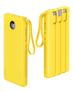 Foto 1 | Foto 1 | Batería Externa Vrurc De 10000 Mah Con Cables Usb-c Integrados, Color Amarillo - Venta Internacional.