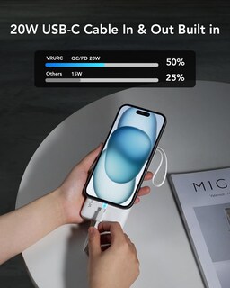 Foto 4 | Foto 4 | Power Bank Vrurc, 10000 Mah, 22,5 W, Carga Rápida, Entrada/salida Usb-c - Venta Internacional.