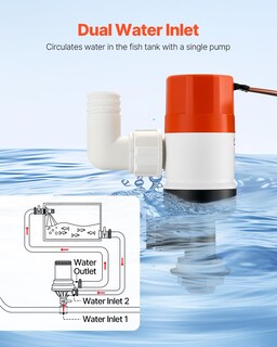 Foto 4 | Foto 4 | Bomba Livewell Vevor 1100 Gph 12 V Para Barco Con Doble Entrada - Venta Internacional.