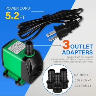 Foto 4 | Foto 4 | Bomba Sumergible Simple Deluxe De 60 W, 3000 L/h, 10 Pies De Elevación, 800 Gph - Venta Internacional.