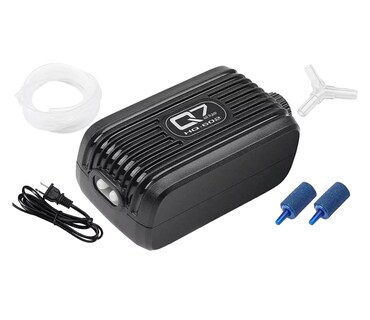 Foto 1 | Foto 1 | Bomba De Aire Oxigeno Acuario 300l Para Pecera Y 2 M Tubo 3w Negro