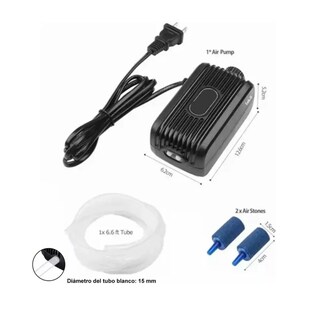 Foto 3 | Foto 3 | Bomba De Aire Oxigeno Acuario Lab.g, Negro