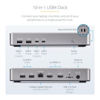 Foto 3 | Foto 3 | Estación De Acoplamiento Startech.com Usb-c 10 En 1 Usb4 100w - Venta Internacional.