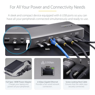 Foto 5 | Foto 5 | Estación De Acoplamiento Startech.com Usb-c 10 En 1 Usb4 100w - Venta Internacional.