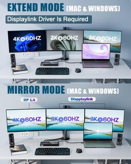 Foto 3 | Foto 3 | Estación De Acoplamiento Wavlink Displaylink 15 En 1 De 130 W Con 3 Monitores - Venta Internacional.