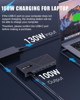 Foto 4 | Foto 4 | Estación De Acoplamiento Wavlink Displaylink 15 En 1 De 130 W Con 3 Monitores - Venta Internacional.